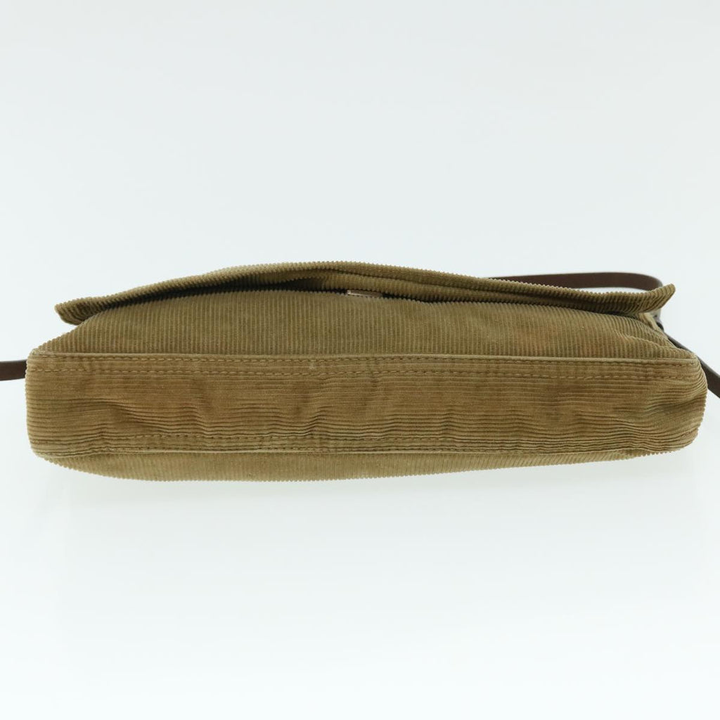 FENDI Shoulder Bag Corduroy Brown bs7333