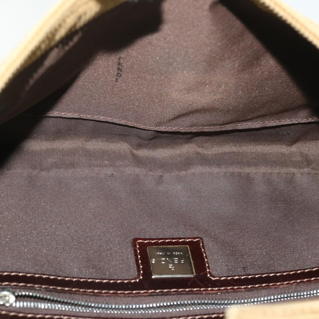 FENDI Shoulder Bag Corduroy Brown bs7333