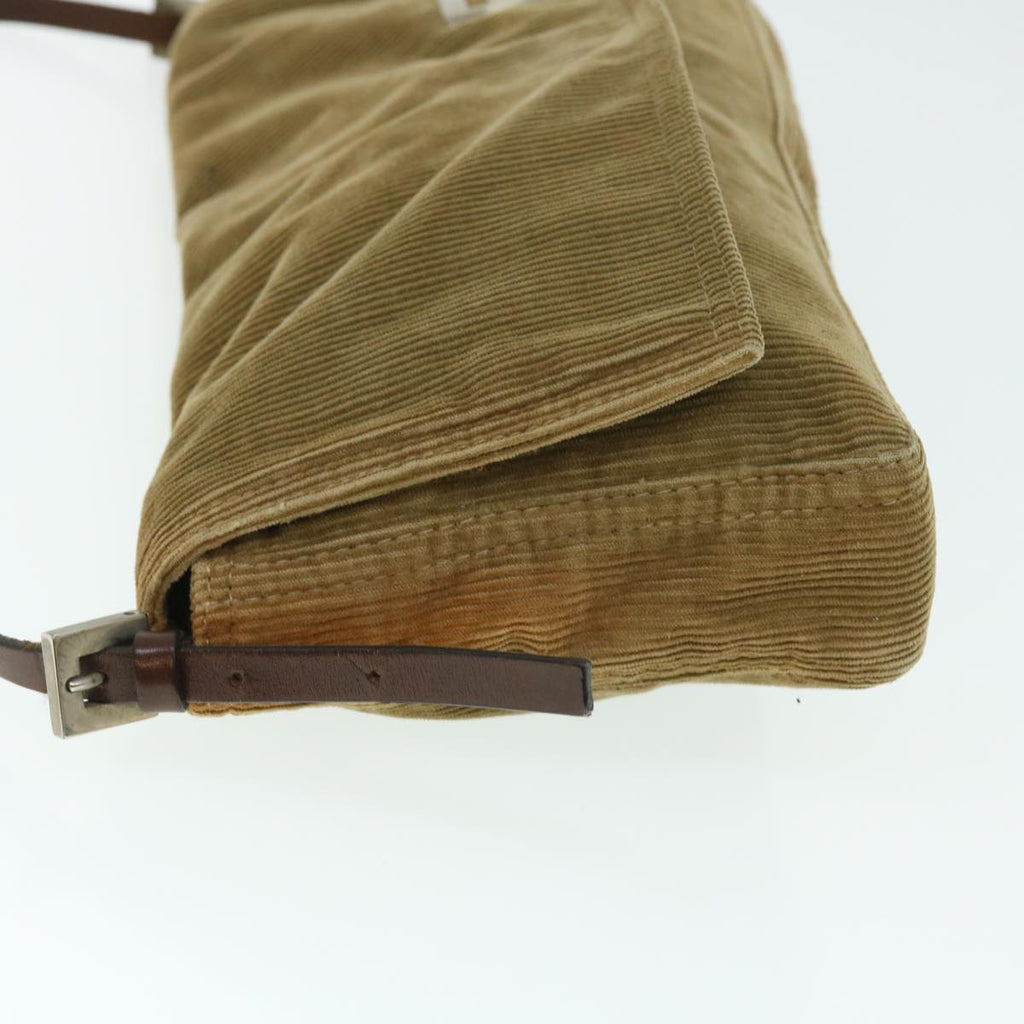 FENDI Shoulder Bag Corduroy Brown bs7333