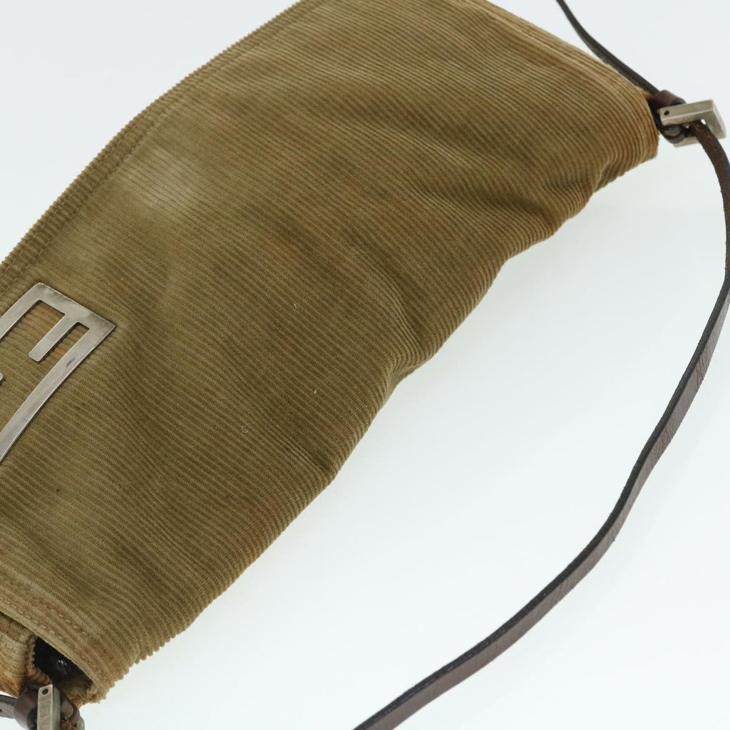 FENDI Shoulder Bag Corduroy Brown bs7333