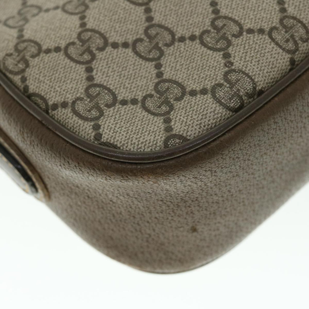 GUCCI GG Canvas Shoulder Bag Leather Beige 001 067 1283 bs7335
