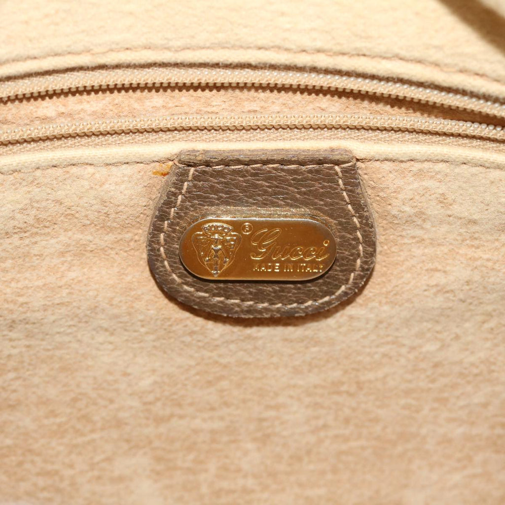 GUCCI GG Canvas Shoulder Bag Leather Beige 001 067 1283 bs7335