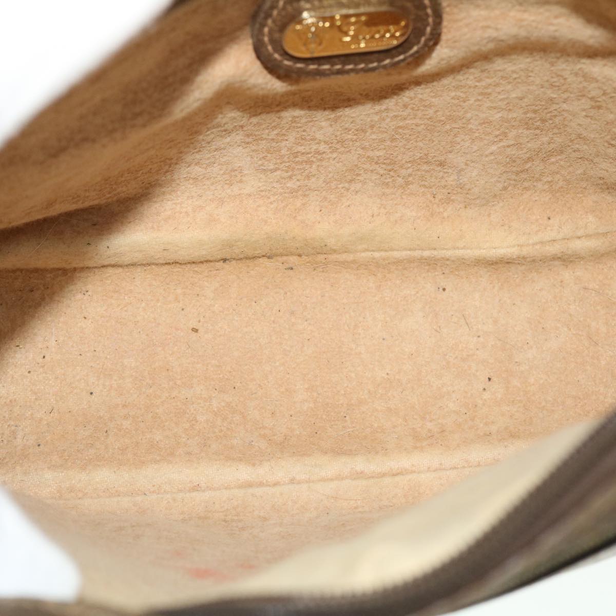 GUCCI GG Canvas Shoulder Bag Leather Beige 001 067 1283 bs7335