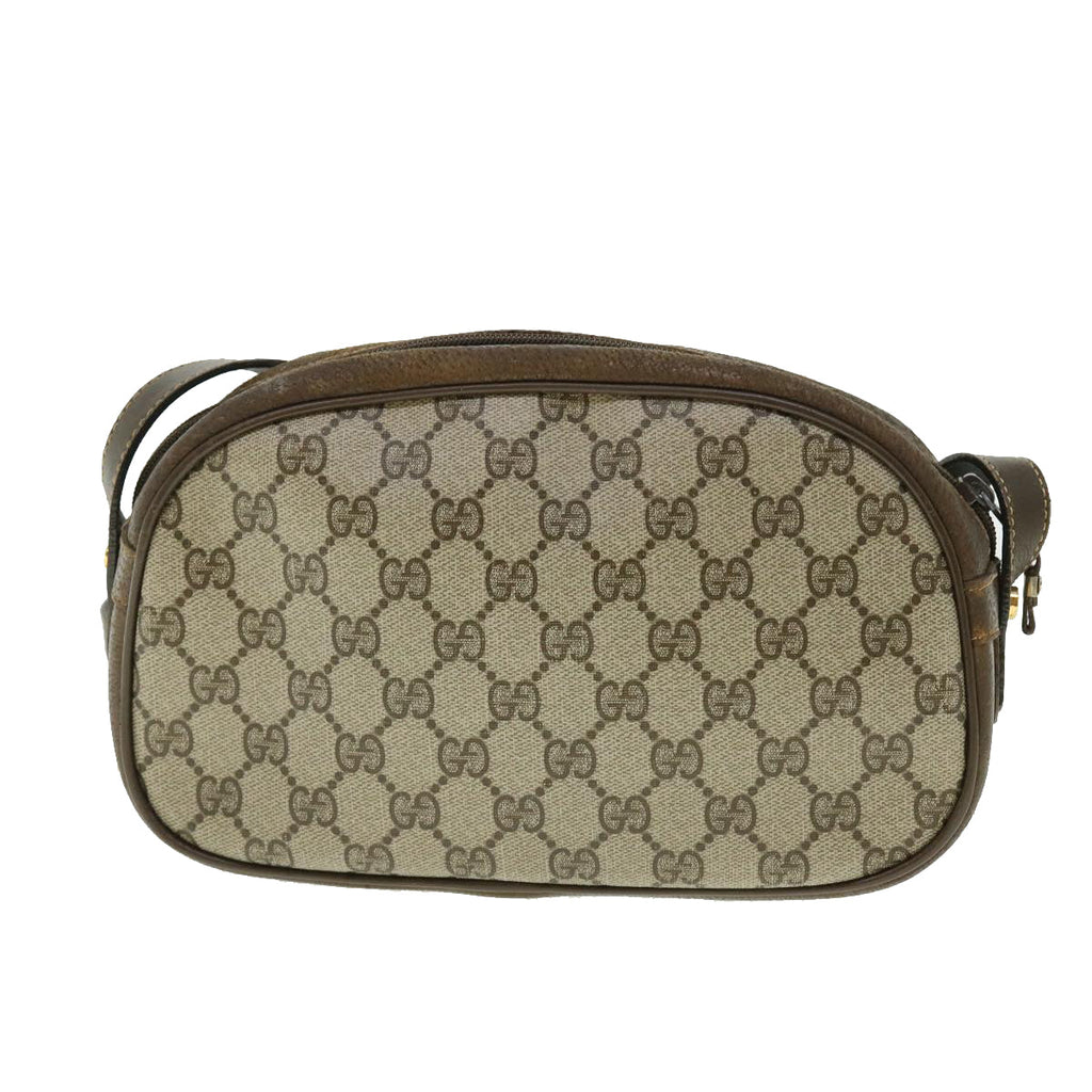 GUCCI GG Canvas Shoulder Bag Leather Beige 001 067 1283 bs7335
