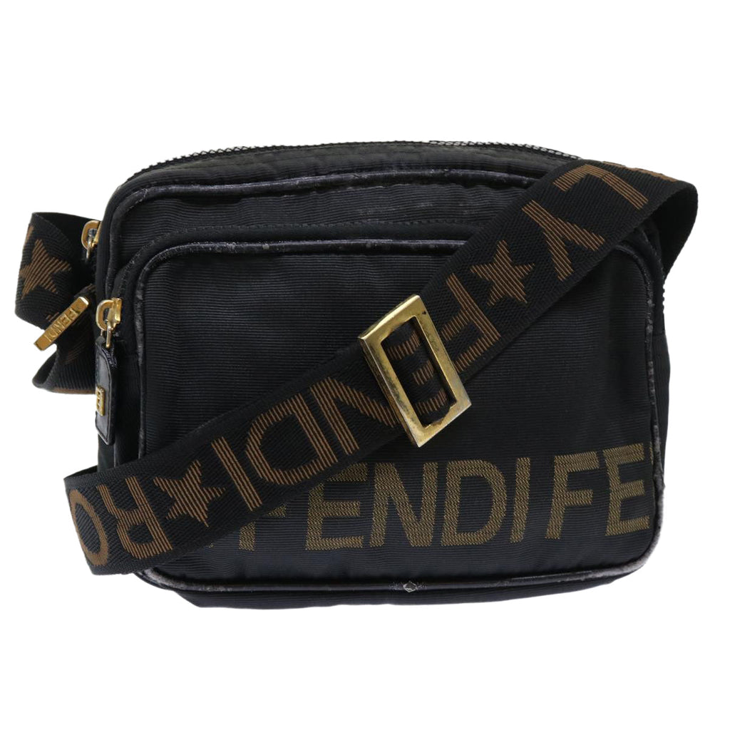 FENDI Shoulder Bag Nylon Black bs7384