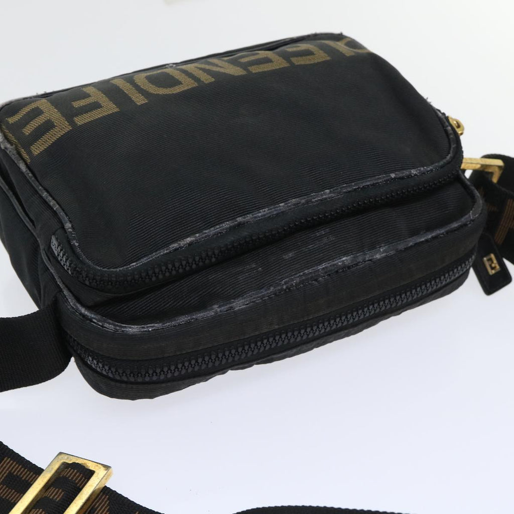 FENDI Shoulder Bag Nylon Black bs7384