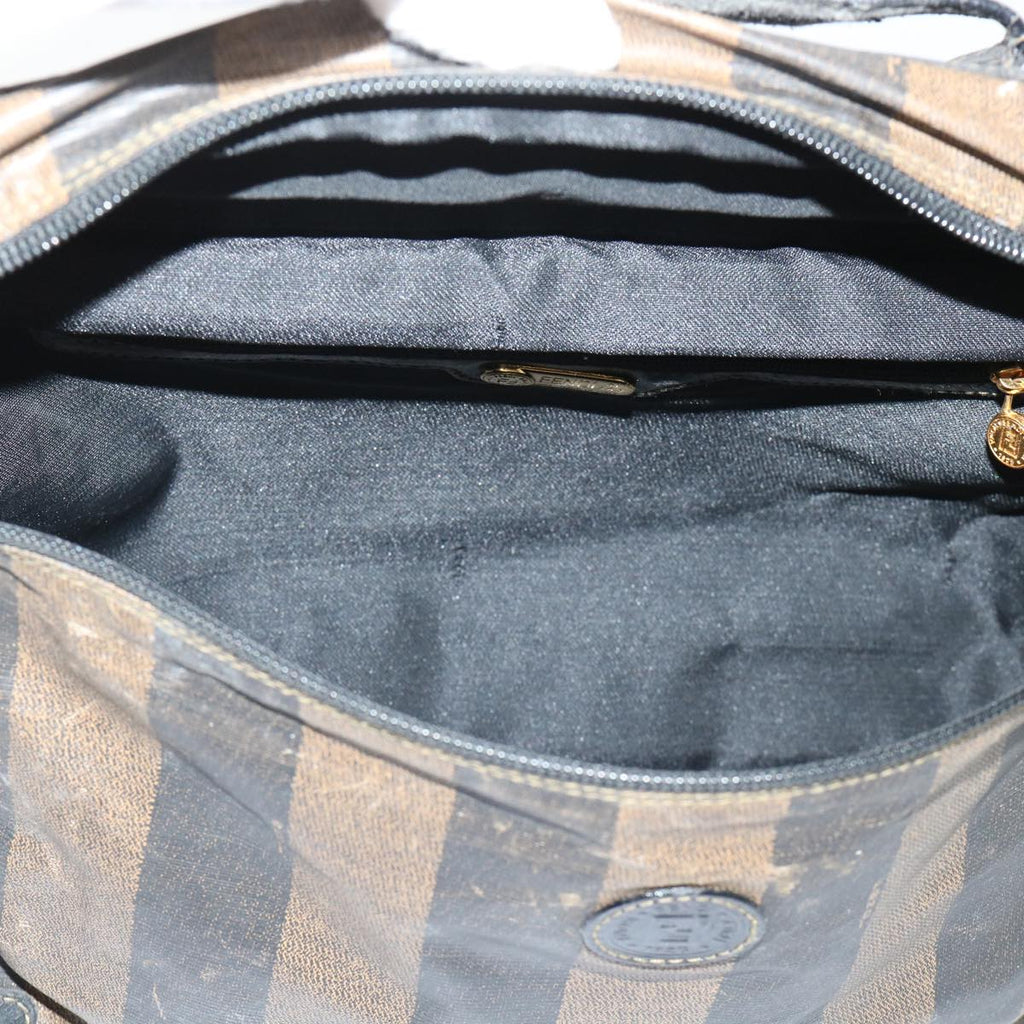 FENDI Pecan Canvas Clutch Shoulder Bag Coated Nylon 4Set Gray Brown bs7508