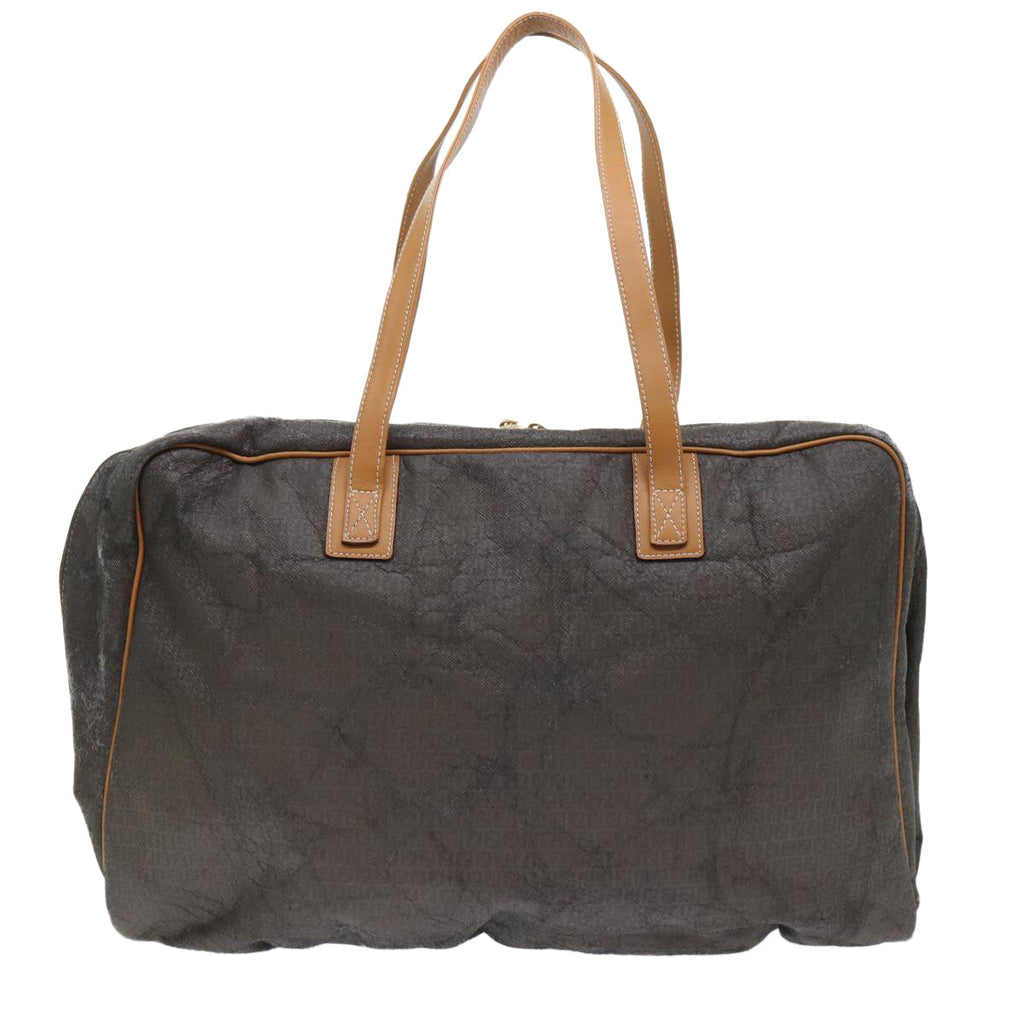 FENDI Pecan Canvas Clutch Shoulder Bag Coated Nylon 4Set Gray Brown bs7508