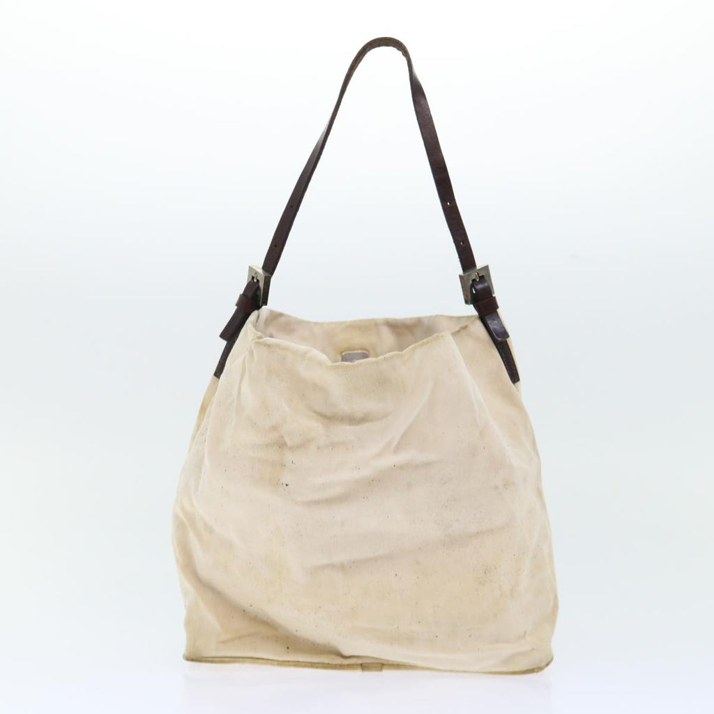 FENDI Pecan Canvas Clutch Shoulder Bag Coated Nylon 4Set Gray Brown bs7508