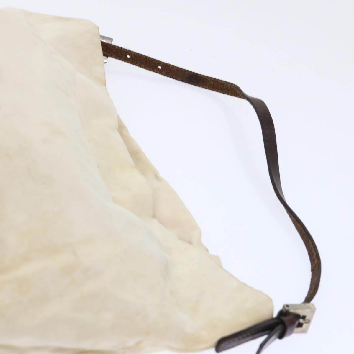 FENDI Pecan Canvas Clutch Shoulder Bag Coated Nylon 4Set Gray Brown bs7508