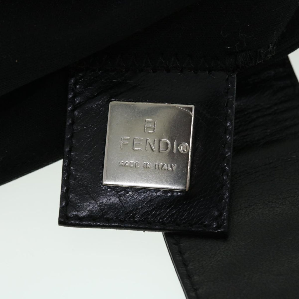 FENDI Mamma Baguette Shoulder Bag Nylon Black bs7517