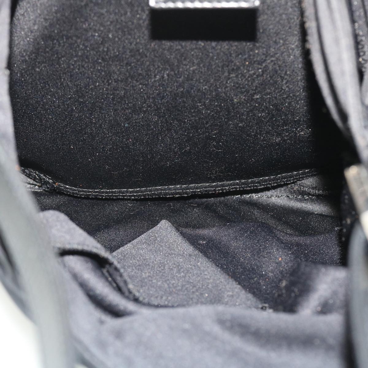 FENDI Mamma Baguette Shoulder Bag Nylon Black bs7517