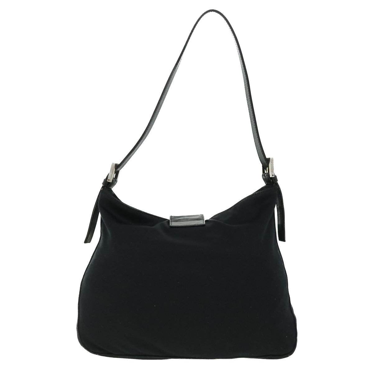 FENDI Mamma Baguette Shoulder Bag Nylon Black bs7517