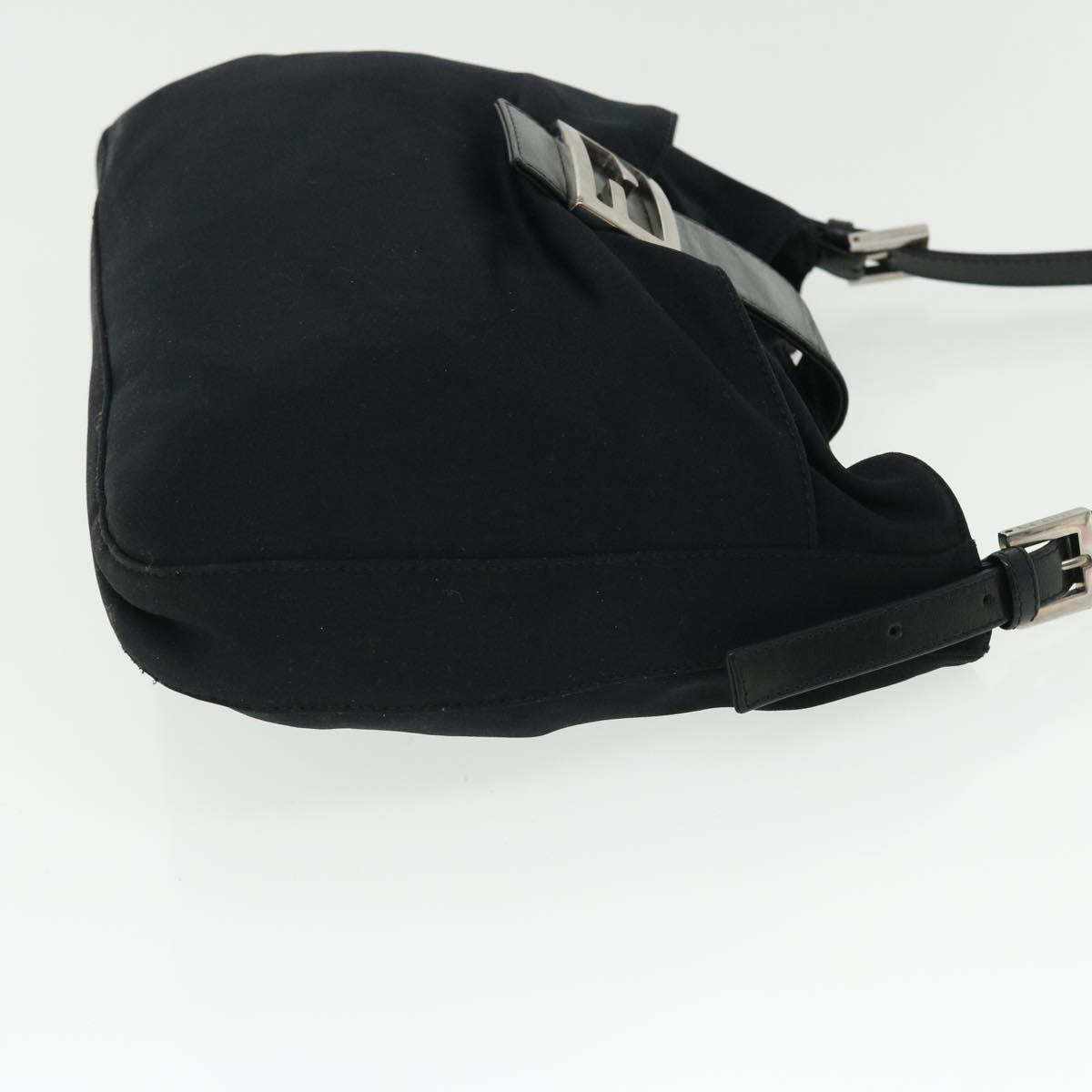 FENDI Mamma Baguette Shoulder Bag Nylon Black bs7517