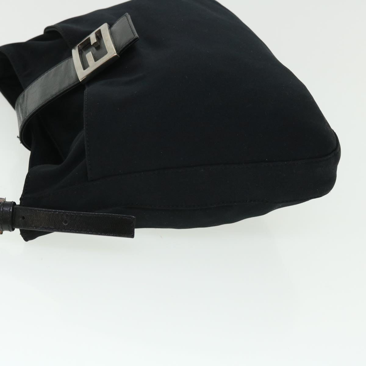 FENDI Mamma Baguette Shoulder Bag Nylon Black bs7517