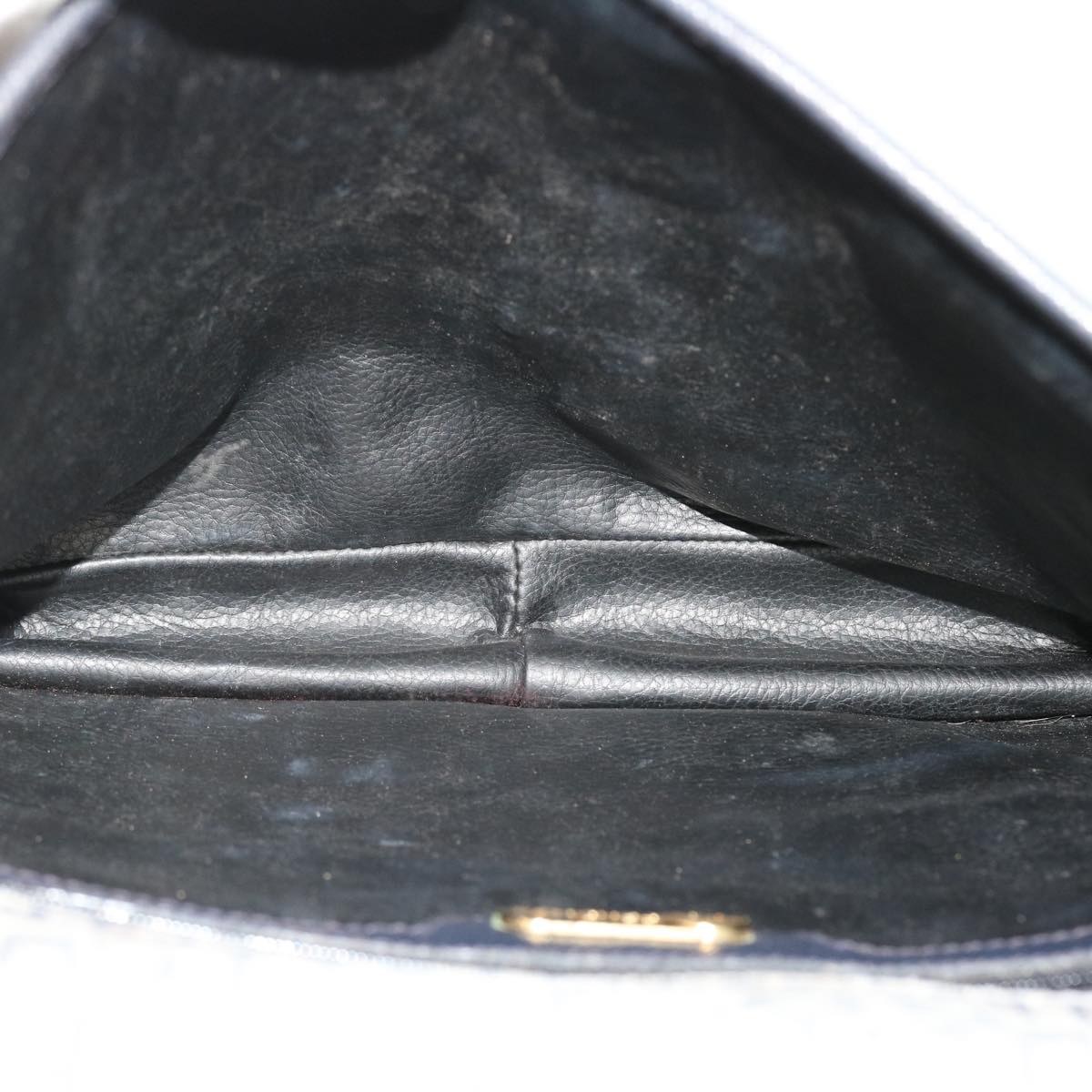 FENDI Zucchino Canvas Shoulder Bag Navy bs7520