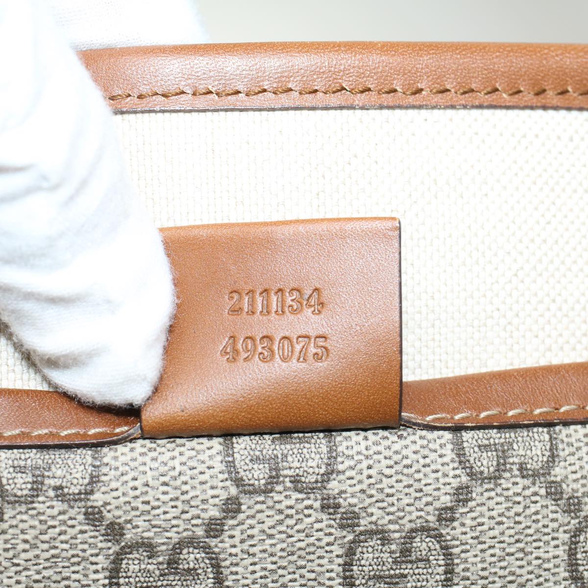 GUCCI GG Canvas Web Sherry Line Tote Bag Beige Green Red 211134 bs7521