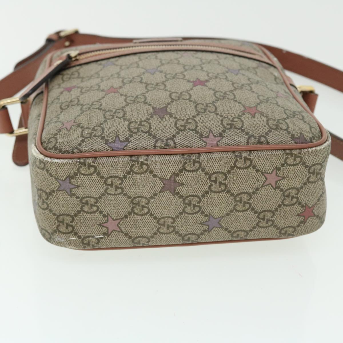 GUCCI GG Canvas Shoulder Bag PVC Leather Beige 233268 bs7541