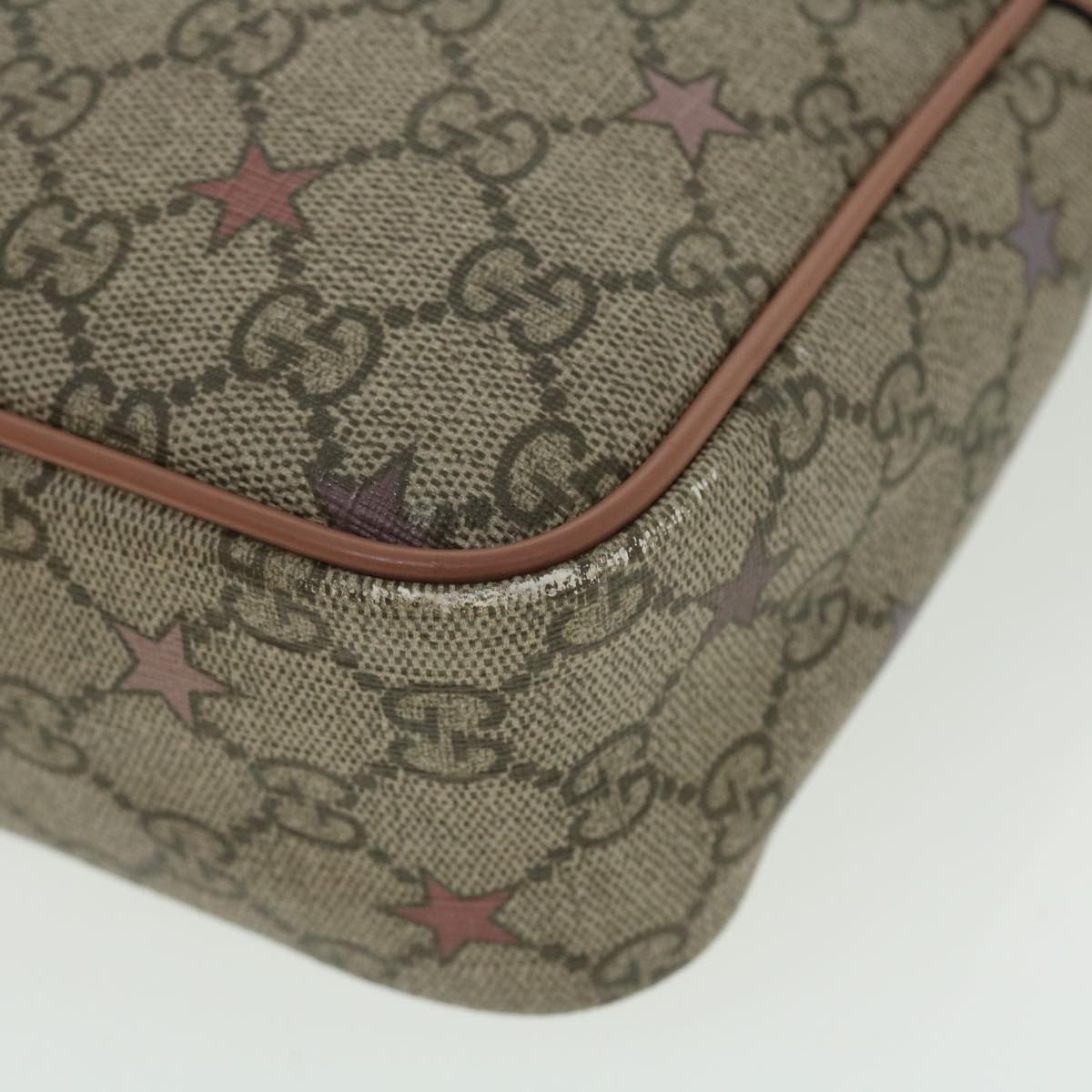 GUCCI GG Canvas Shoulder Bag PVC Leather Beige 233268 bs7541