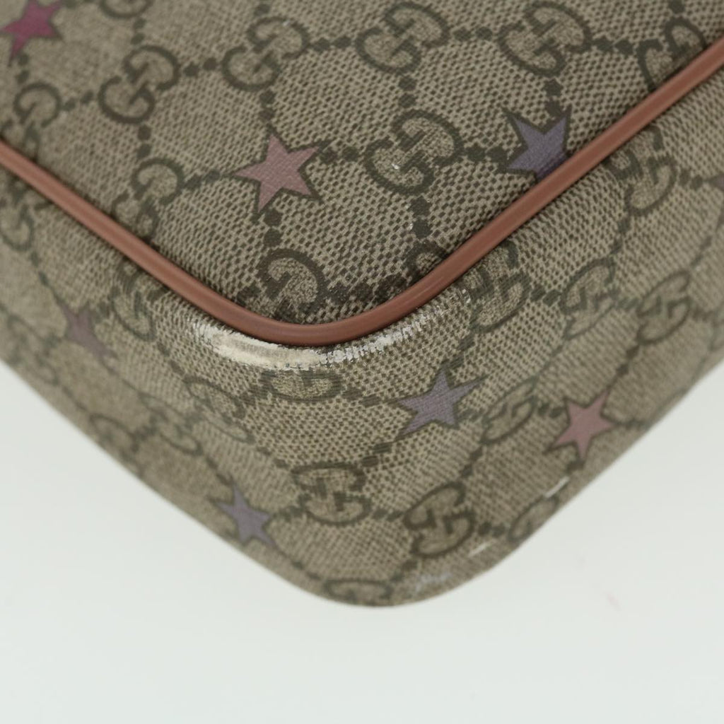 GUCCI GG Canvas Shoulder Bag PVC Leather Beige 233268 bs7541