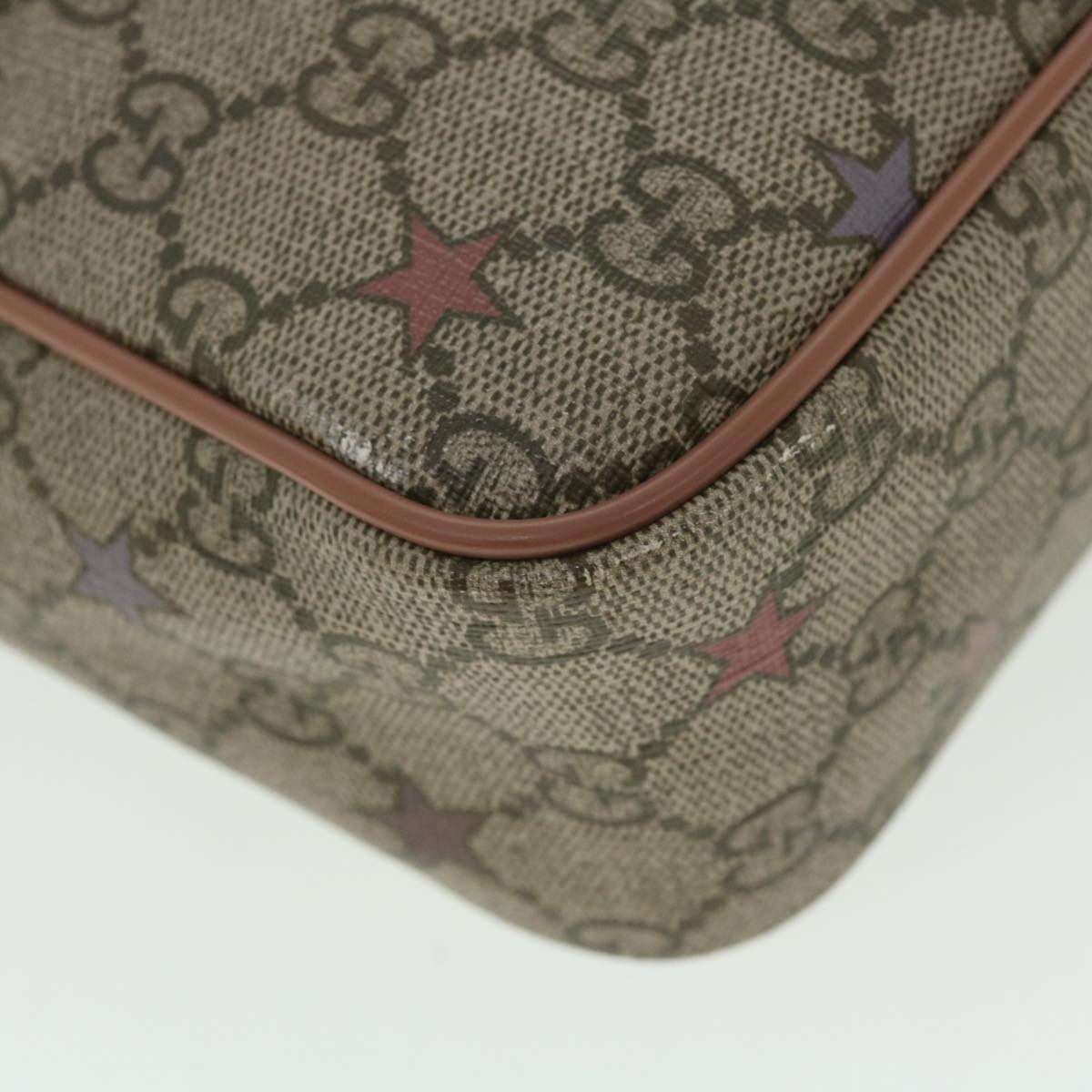 GUCCI GG Canvas Shoulder Bag PVC Leather Beige 233268 bs7541