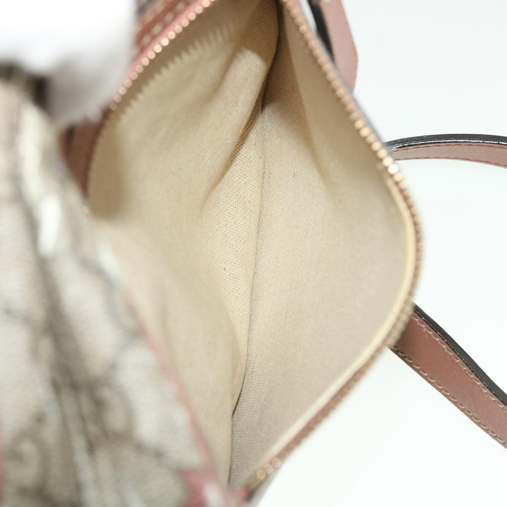 GUCCI GG Canvas Shoulder Bag PVC Leather Beige 233268 bs7541