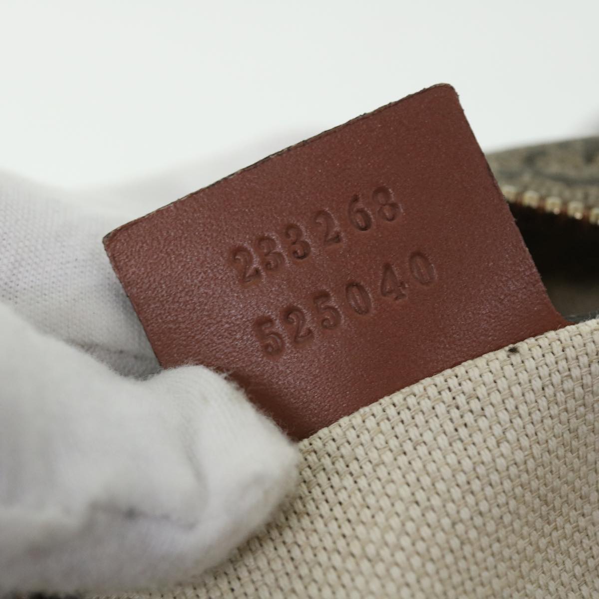GUCCI GG Canvas Shoulder Bag PVC Leather Beige 233268 bs7541