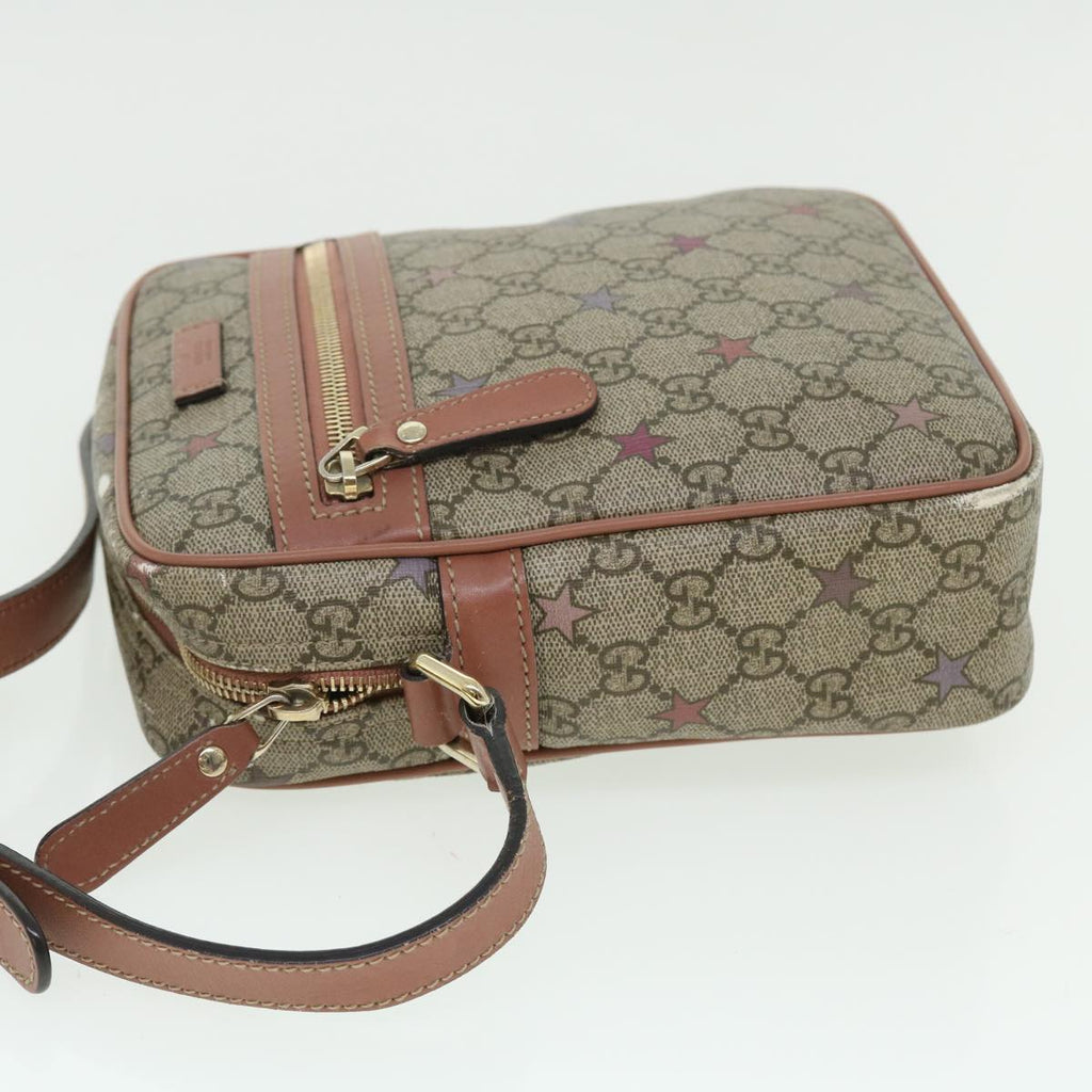 GUCCI GG Canvas Shoulder Bag PVC Leather Beige 233268 bs7541