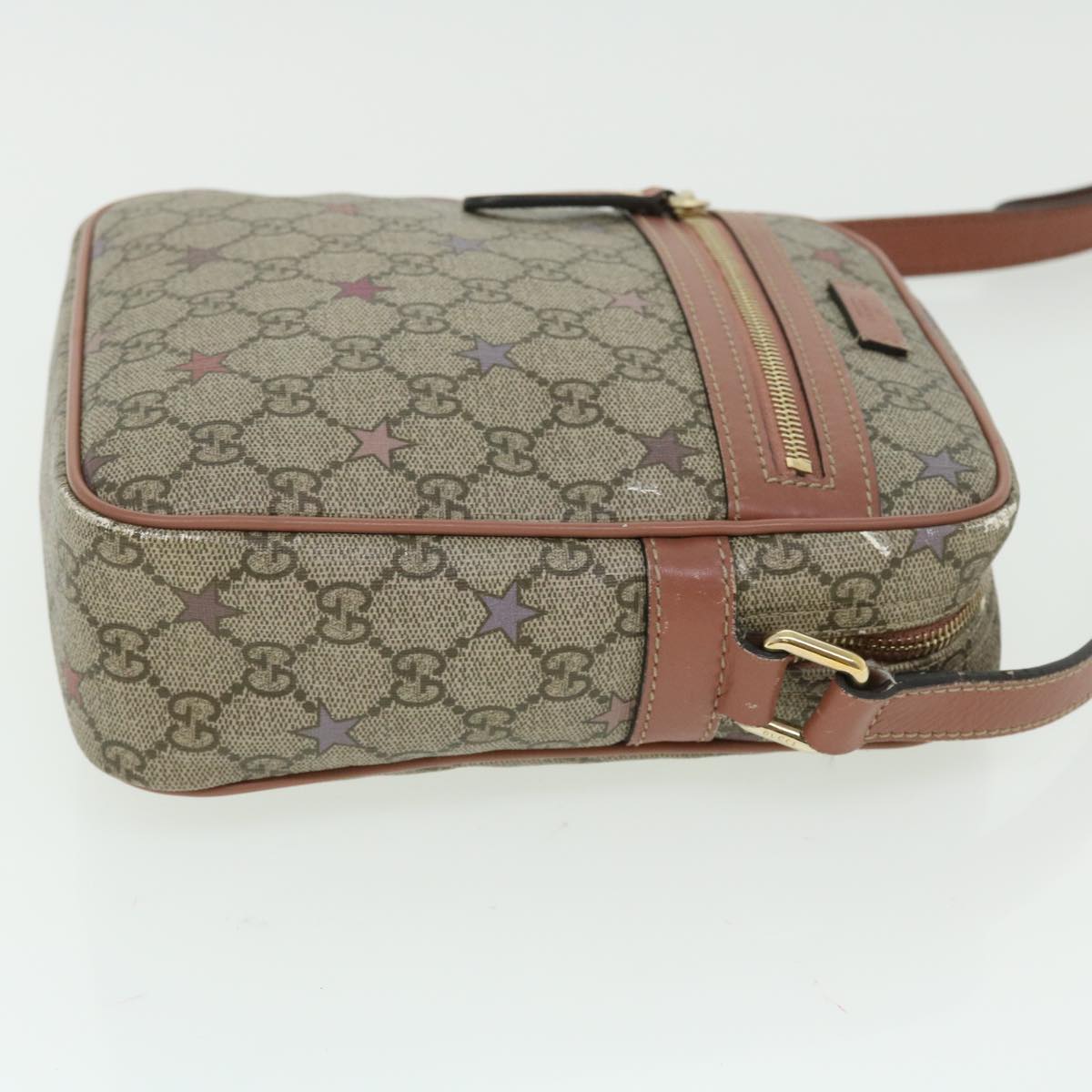 GUCCI GG Canvas Shoulder Bag PVC Leather Beige 233268 bs7541