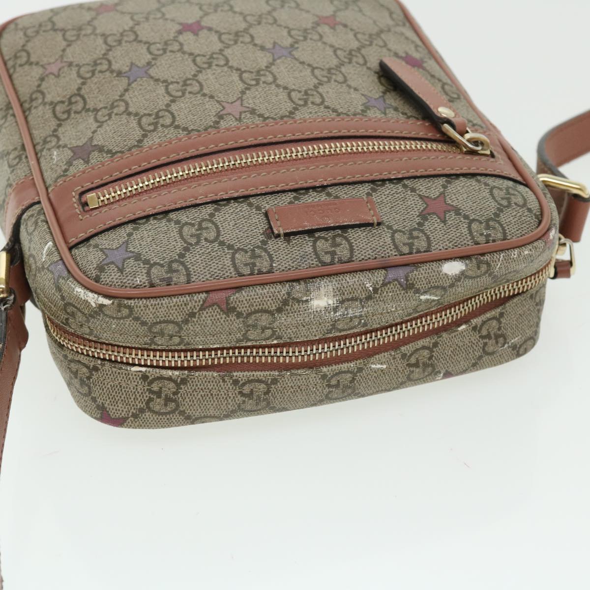 GUCCI GG Canvas Shoulder Bag PVC Leather Beige 233268 bs7541