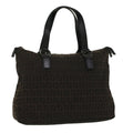 FENDI Zucchino Canvas Hand Bag Dark Brown bs7565