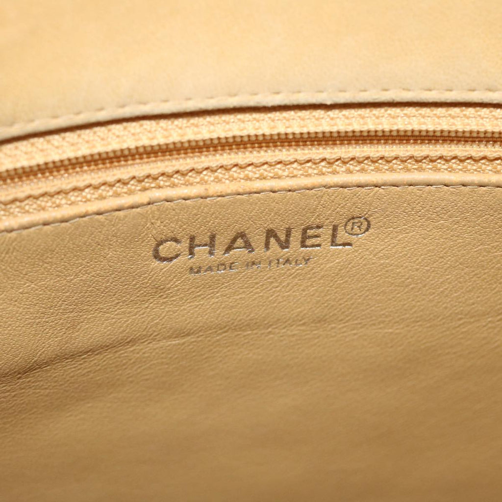 CHANEL Hand Bag Patent leather Yellow CC bs7609