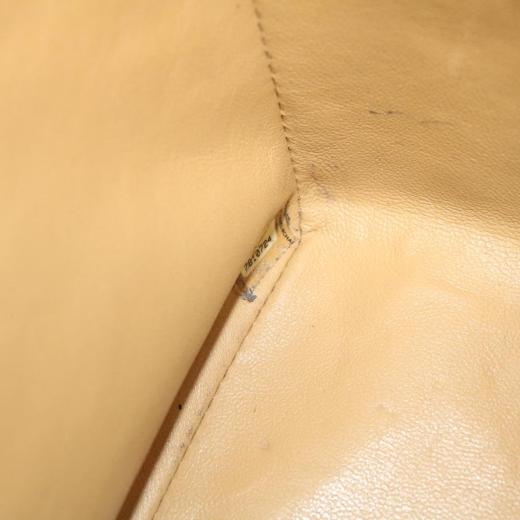 CHANEL Hand Bag Patent leather Yellow CC bs7609