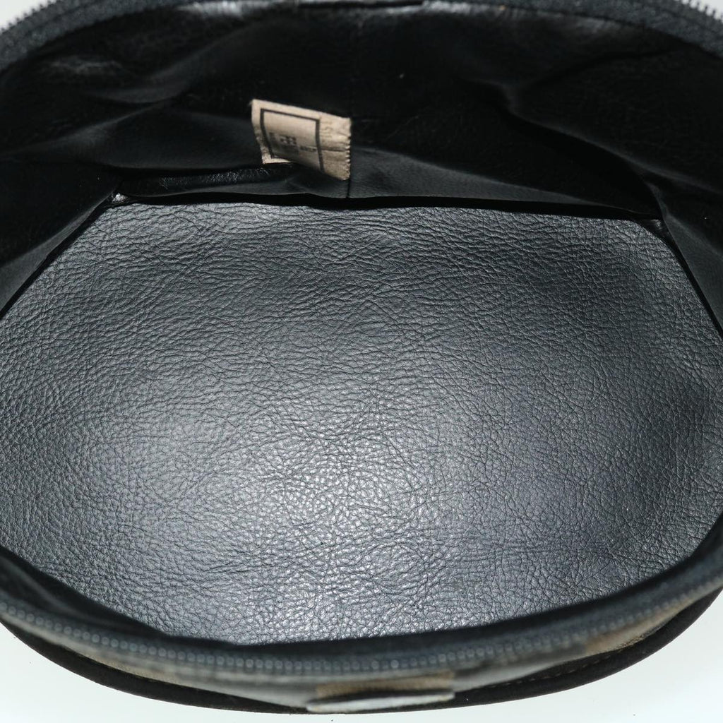 FENDI Pecan Canvas Pouch Shoulder Bag Leather 3Set Brown Black bs7664