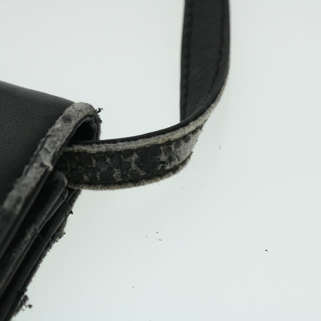 FENDI Pecan Canvas Pouch Shoulder Bag Leather 3Set Brown Black bs7664