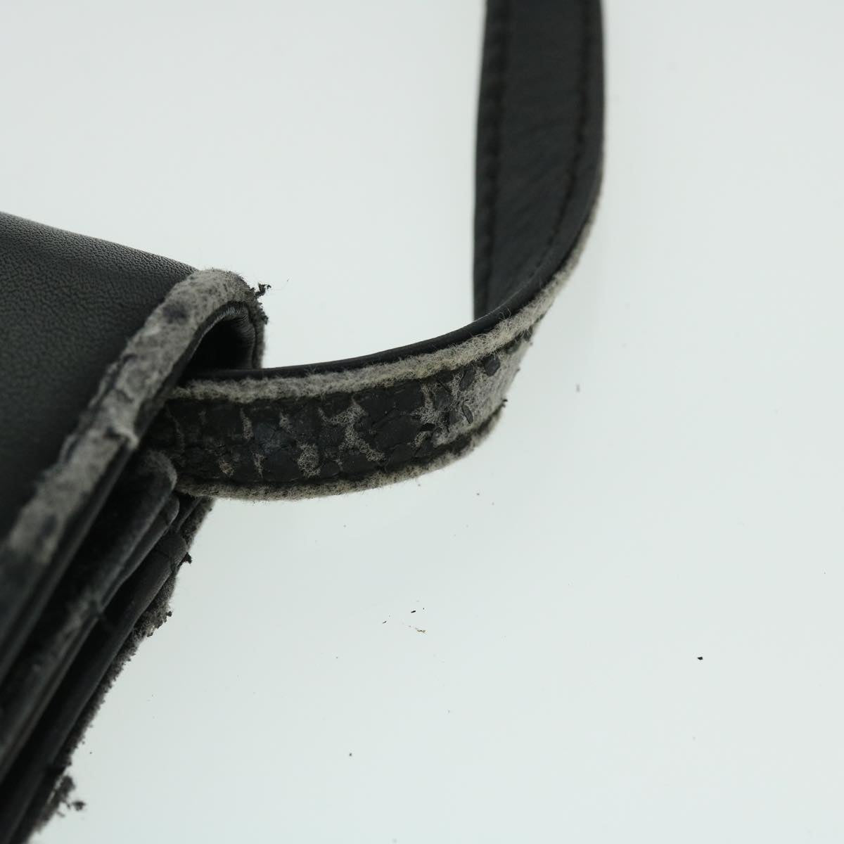 FENDI Pecan Canvas Pouch Shoulder Bag Leather 3Set Brown Black bs7664
