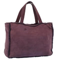 CHANEL Hand Bag Mouton Purple CC bs7682