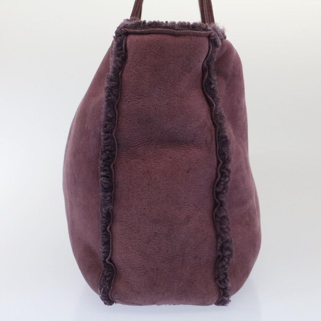 CHANEL Hand Bag Mouton Purple CC bs7682