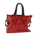 FENDI Hand Bag Enamel Red bs7758