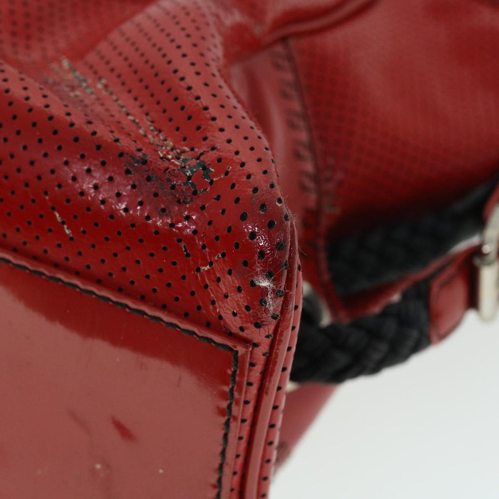 FENDI Hand Bag Enamel Red bs7758
