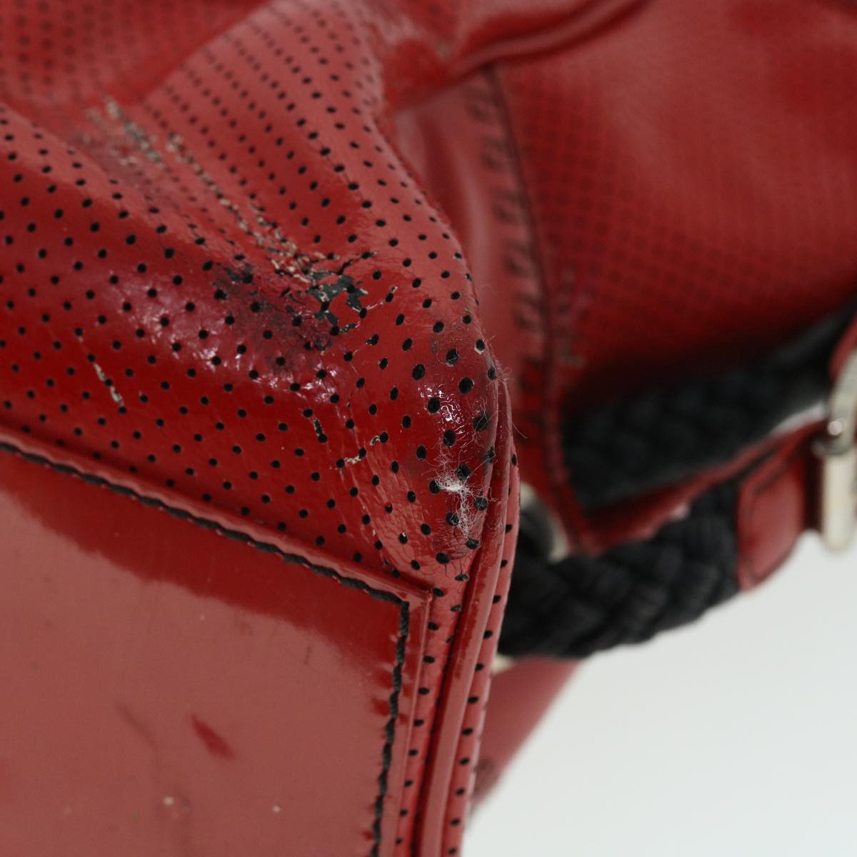 FENDI Hand Bag Enamel Red bs7758