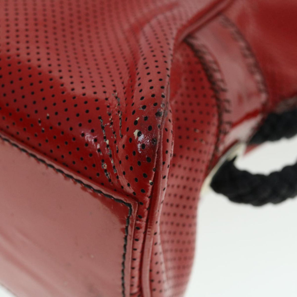 FENDI Hand Bag Enamel Red bs7758