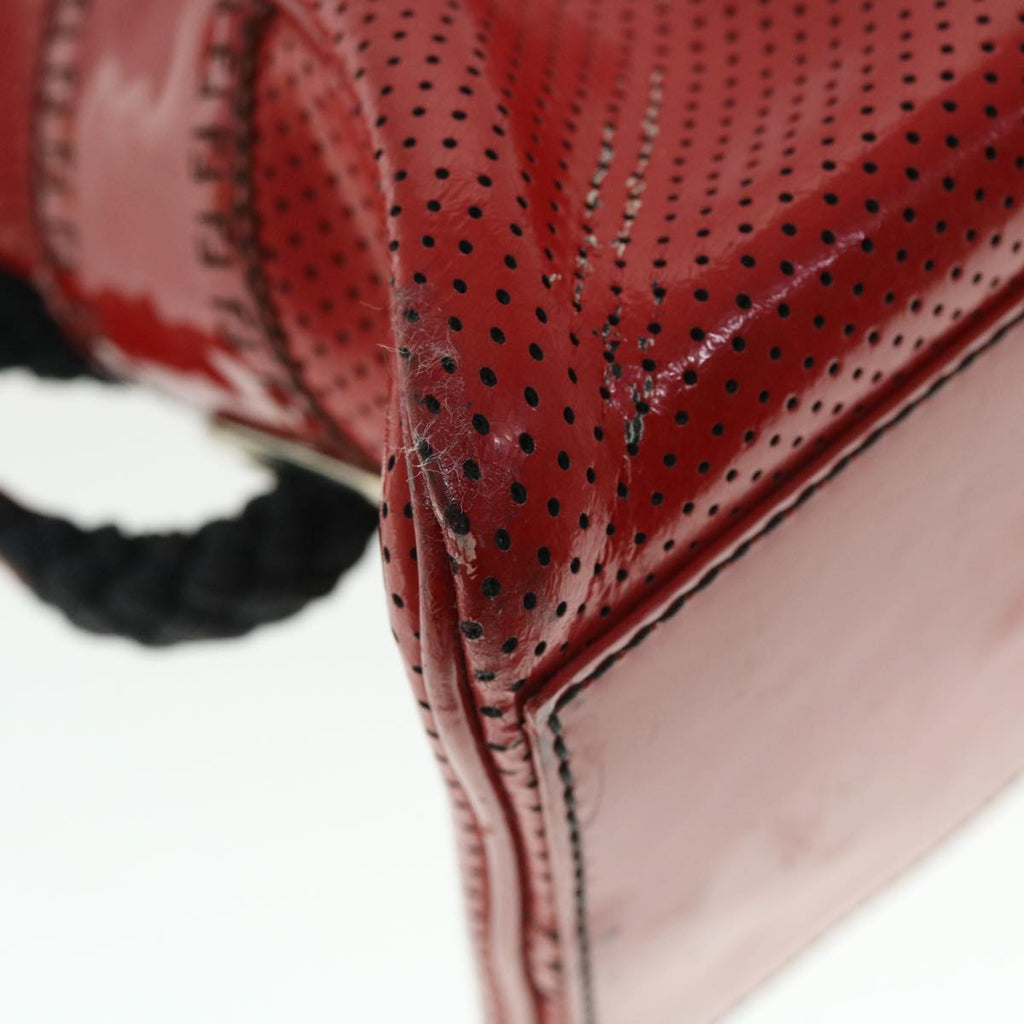 FENDI Hand Bag Enamel Red bs7758