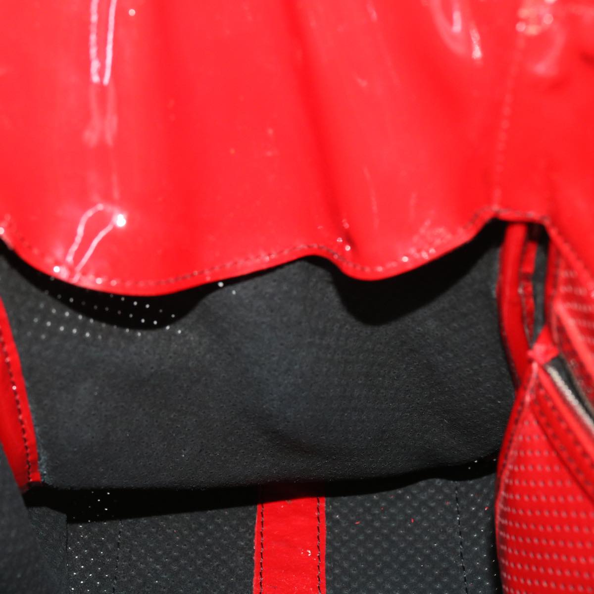 FENDI Hand Bag Enamel Red bs7758