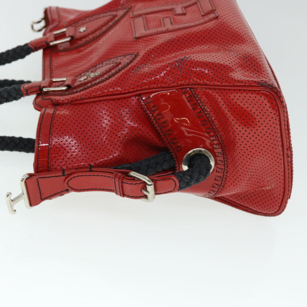 FENDI Hand Bag Enamel Red bs7758