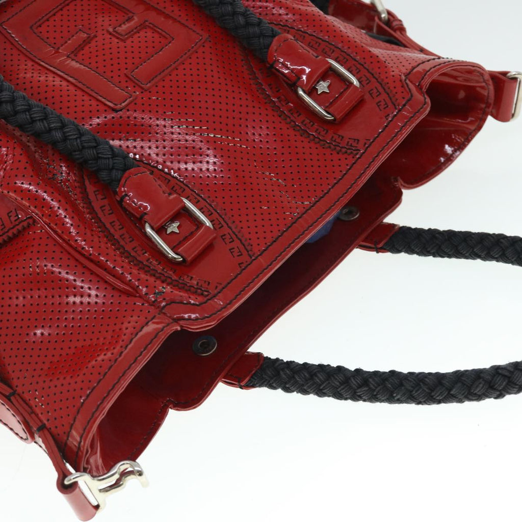 FENDI Hand Bag Enamel Red bs7758
