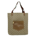 GUCCI Web Sherry Line GG Canvas Tote Bag Beige Red Green bs784