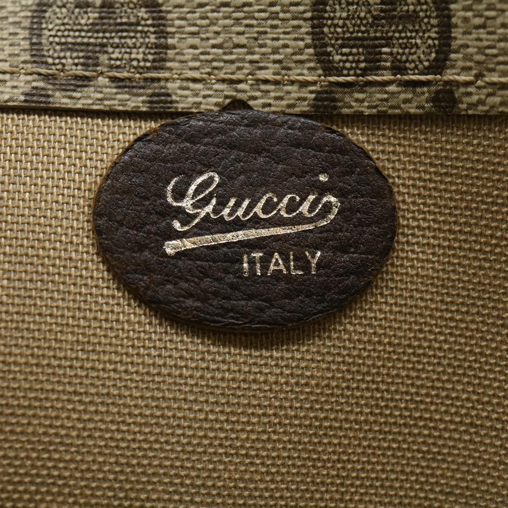 GUCCI Web Sherry Line GG Canvas Tote Bag Beige Red Green bs784