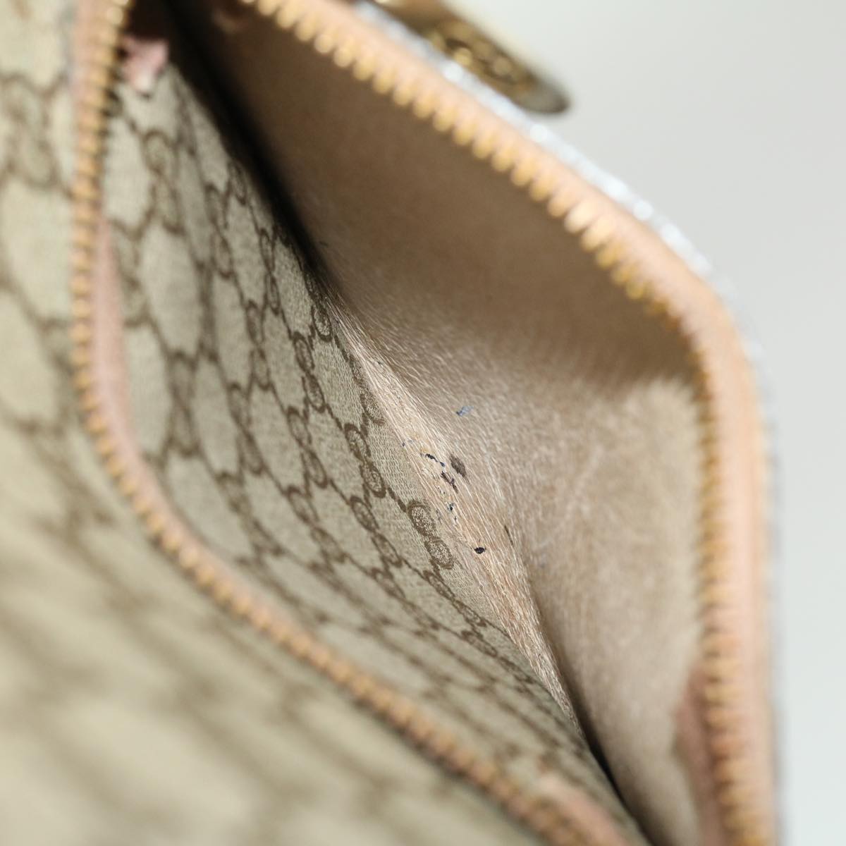 GUCCI Web Sherry Line GG Canvas Tote Bag Beige Red Green bs784