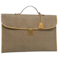 GUCCI Micro GG Canvas Business Bag PVC Leather Beige bs7876